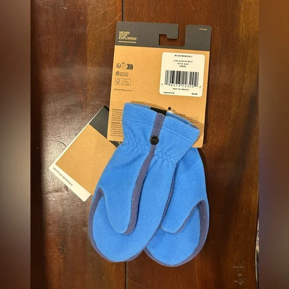 TNF Kids Glacier Mittens NWT - Picture 2 of 3